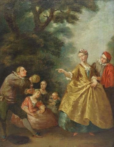 FRENCH SCHOOL FETE CHAMPETRE OIL