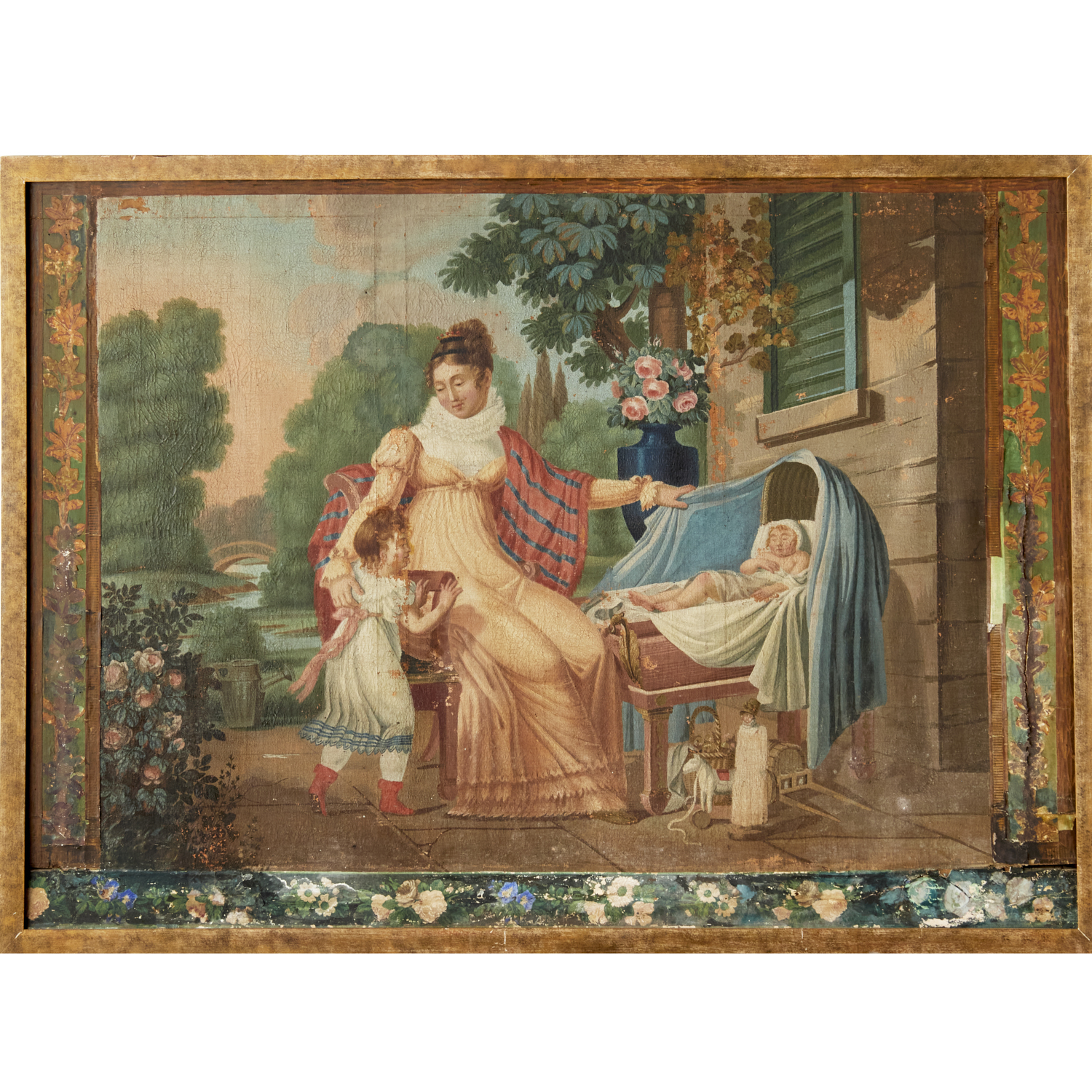 FRENCH SCHOOL, LARGE OIL ON