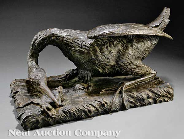 French School late 19th c. "Heron