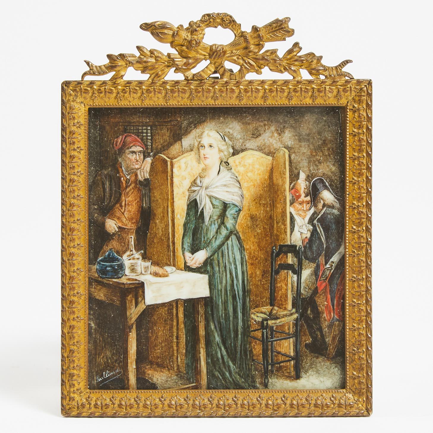 French School Miniature Painting of