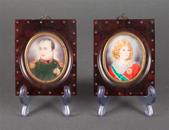 French School miniature portraits