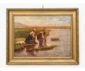 French School oil on canvas of