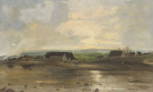 FRENCH SCHOOL OIL PAINTING BEA