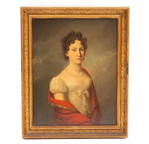 FRENCH SCHOOL, OIL, PORTRAIT OF A