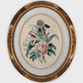 FRENCH SCHOOL: ROSES: A PAIR O