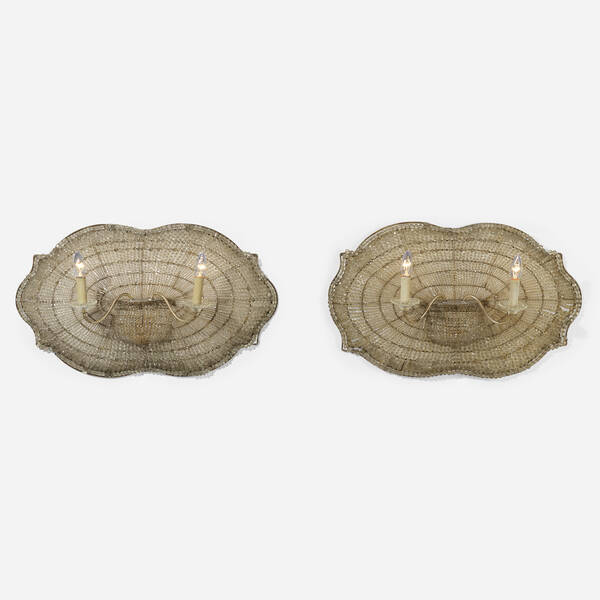 French. sconces, pair. c. 1940,