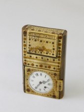 FRENCH SCRIMSHAW AND STUDDED H