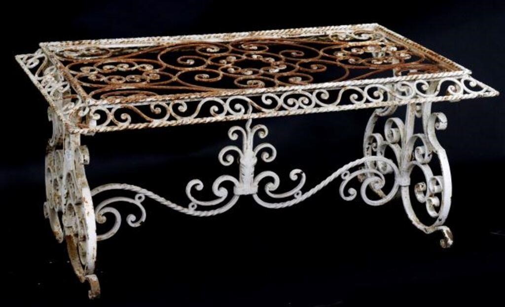 FRENCH SCROLLED WROUGHT IRON
