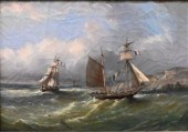 FRENCH SEASCAPE, OIL ON CANVAS