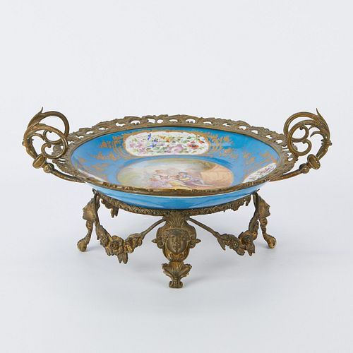 FRENCH SEVRES STYLE DISH W/