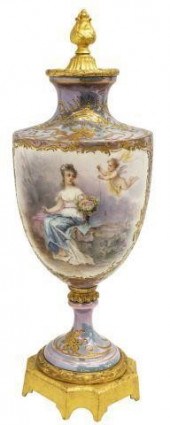 FRENCH SEVRES STYLE IRIDESCENT