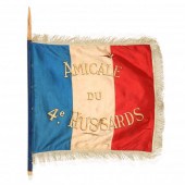 FRENCH SILK TRICOLOR FLAG HONO