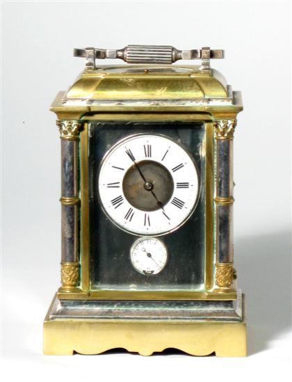 French silver and brass carriage
