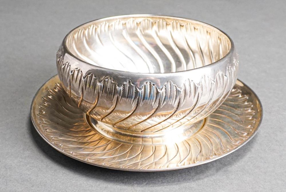 FRENCH SILVER BOWL WITH FITTED