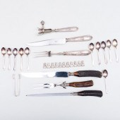 FRENCH SILVER CARVING SET AND