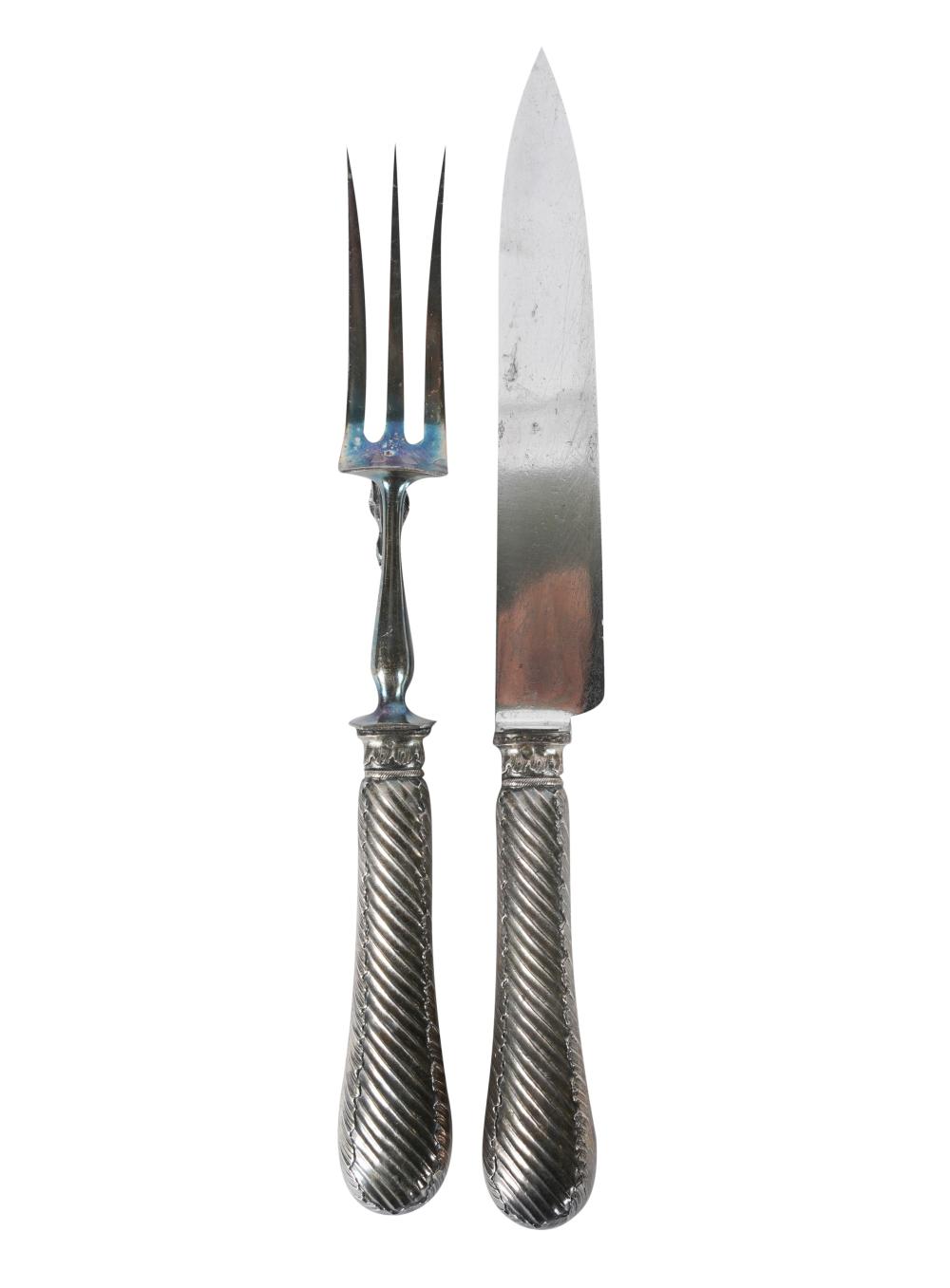 FRENCH SILVER CARVING SETFrench