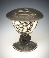 FRENCH SILVER CHALICE AND PATE