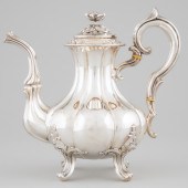 French Silver Coffee Pot, Alph