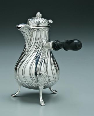 French silver coffeepot, pear