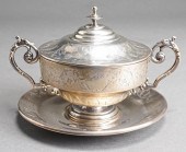FRENCH SILVER COVERED BOWL WIT