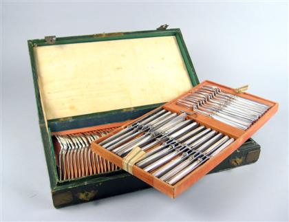 French silver dessert service   