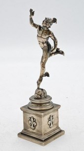 FRENCH SILVER FIGURE OF MERCUR
