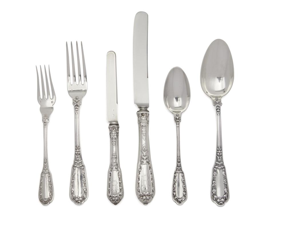 FRENCH SILVER FLATWARE SERVICE