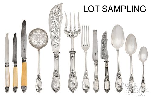 FRENCH SILVER FLATWARE SERVICE, CA.