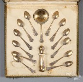 FRENCH SILVER GILT TEA SETFren