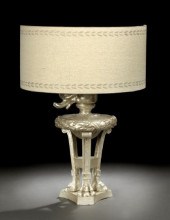 French Silver-Leafed Table Lam