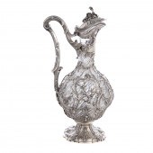 FRENCH SILVER-MOUNTED DECANTER