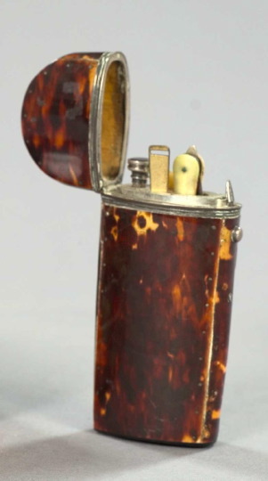 French Silver-Mounted Tortoiseshell