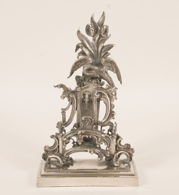 French silver over bronze letter