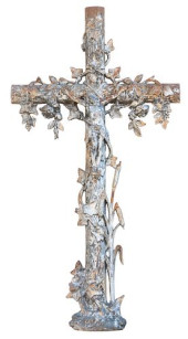 FRENCH SILVER-PAINTED CAST IRO