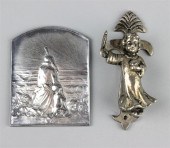FRENCH SILVER PLAQUE impressed