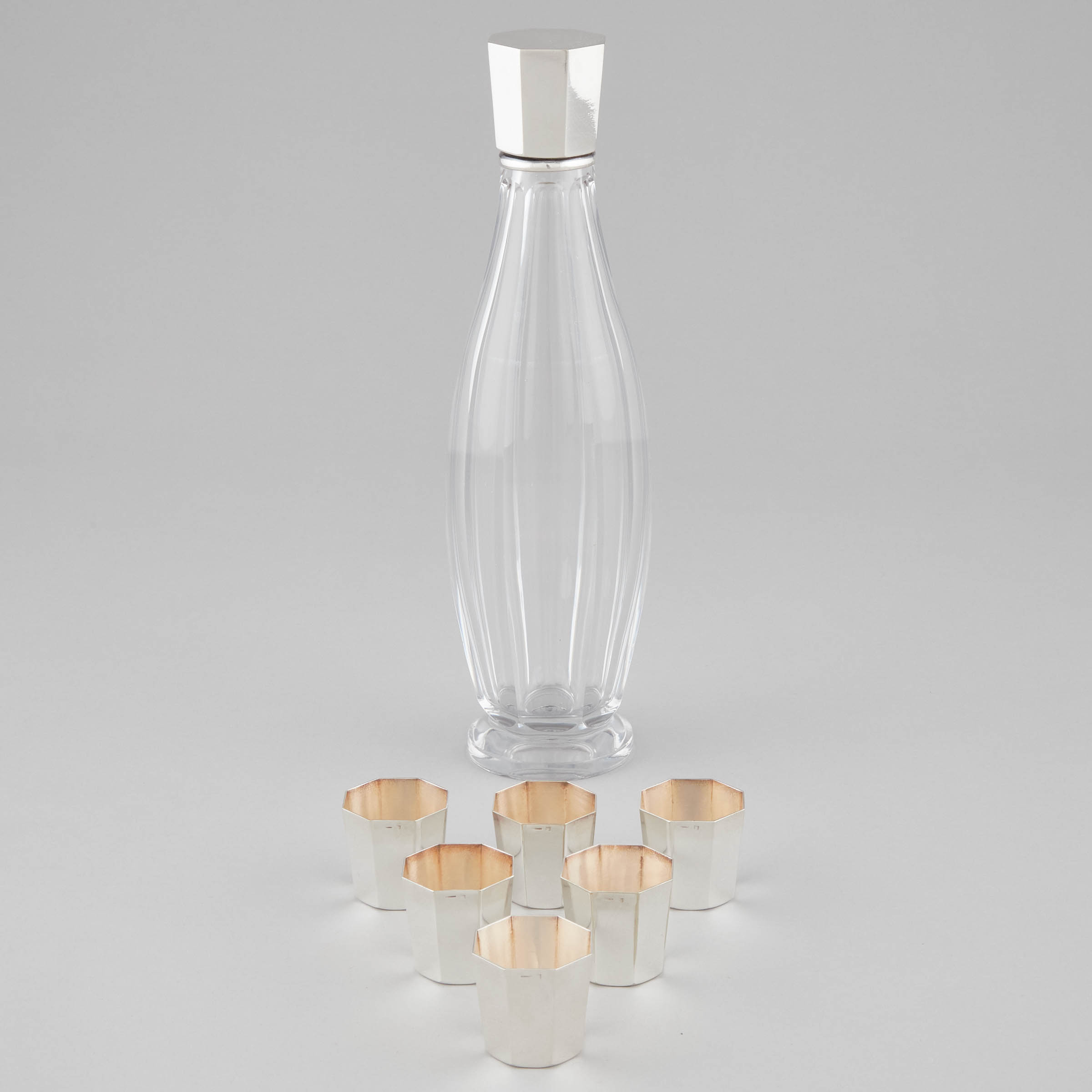 French Silver Plated and Cut