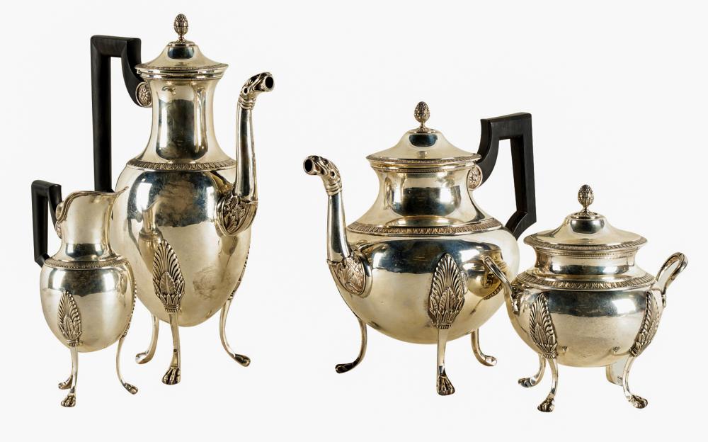 FRENCH SILVER TEA SETmaker's mark