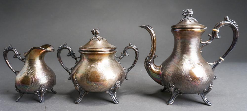 FRENCH SILVER THREE-PIECE TEA