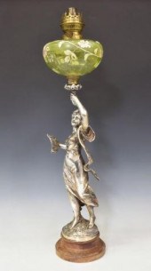 FRENCH SILVER-TONE METAL FIGUR