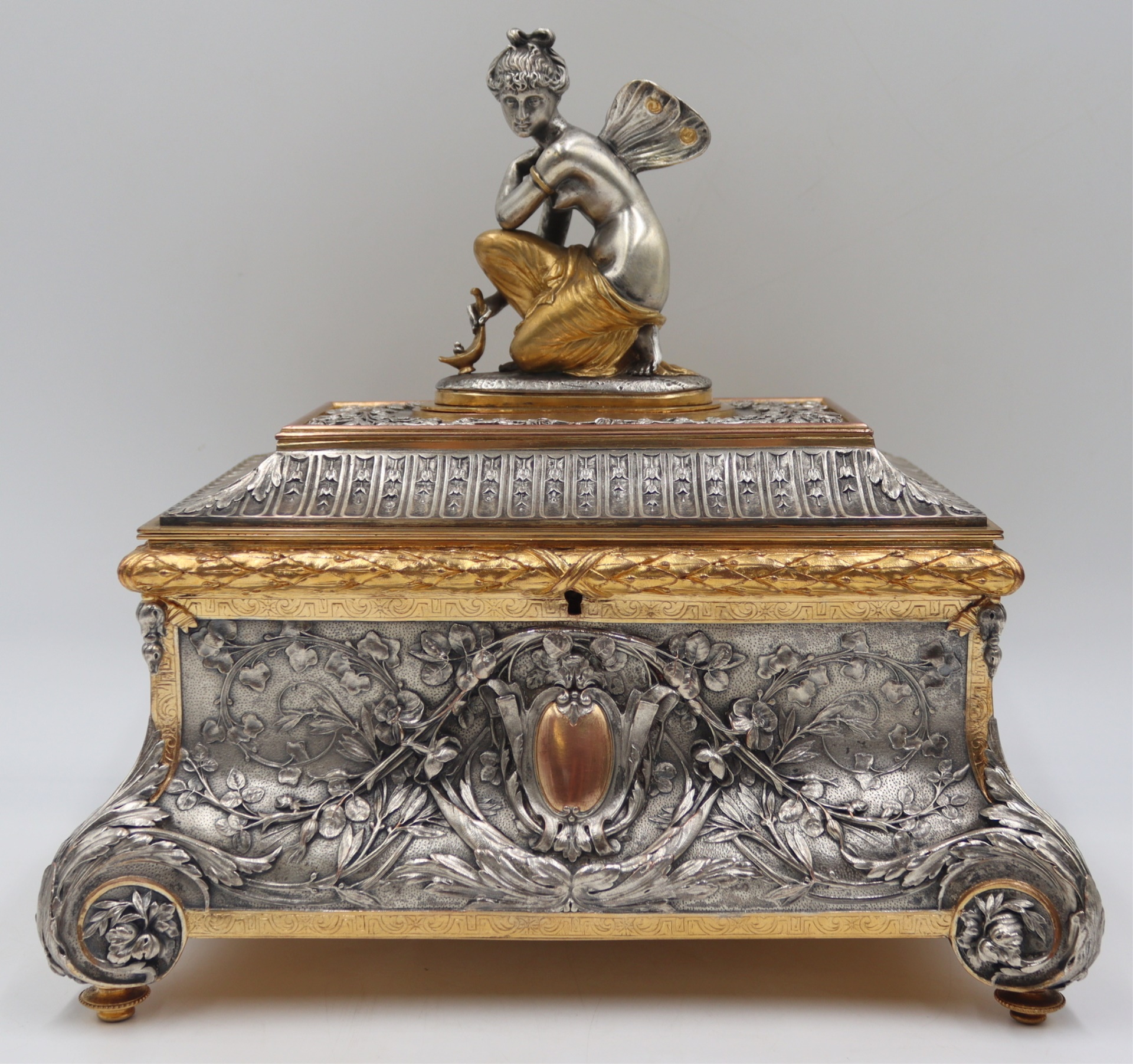 FRENCH SILVERED AND GILT