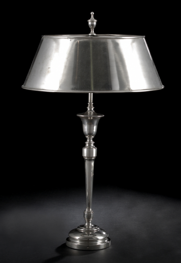 French Silverplate Table Lamp, 