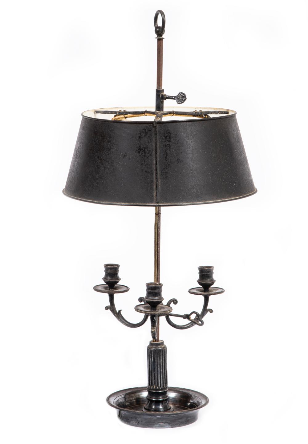 FRENCH SILVERPLATE THREE-LIGHT