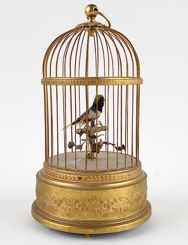 FRENCH SINGING BIRD IN CAGE