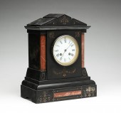 FRENCH SLATE AND MARBLE MANTLE