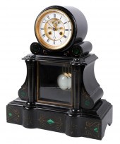 FRENCH SLATE MANTEL CLOCKFrenc