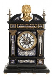 FRENCH SLATE & PORCELAIN MANTE
