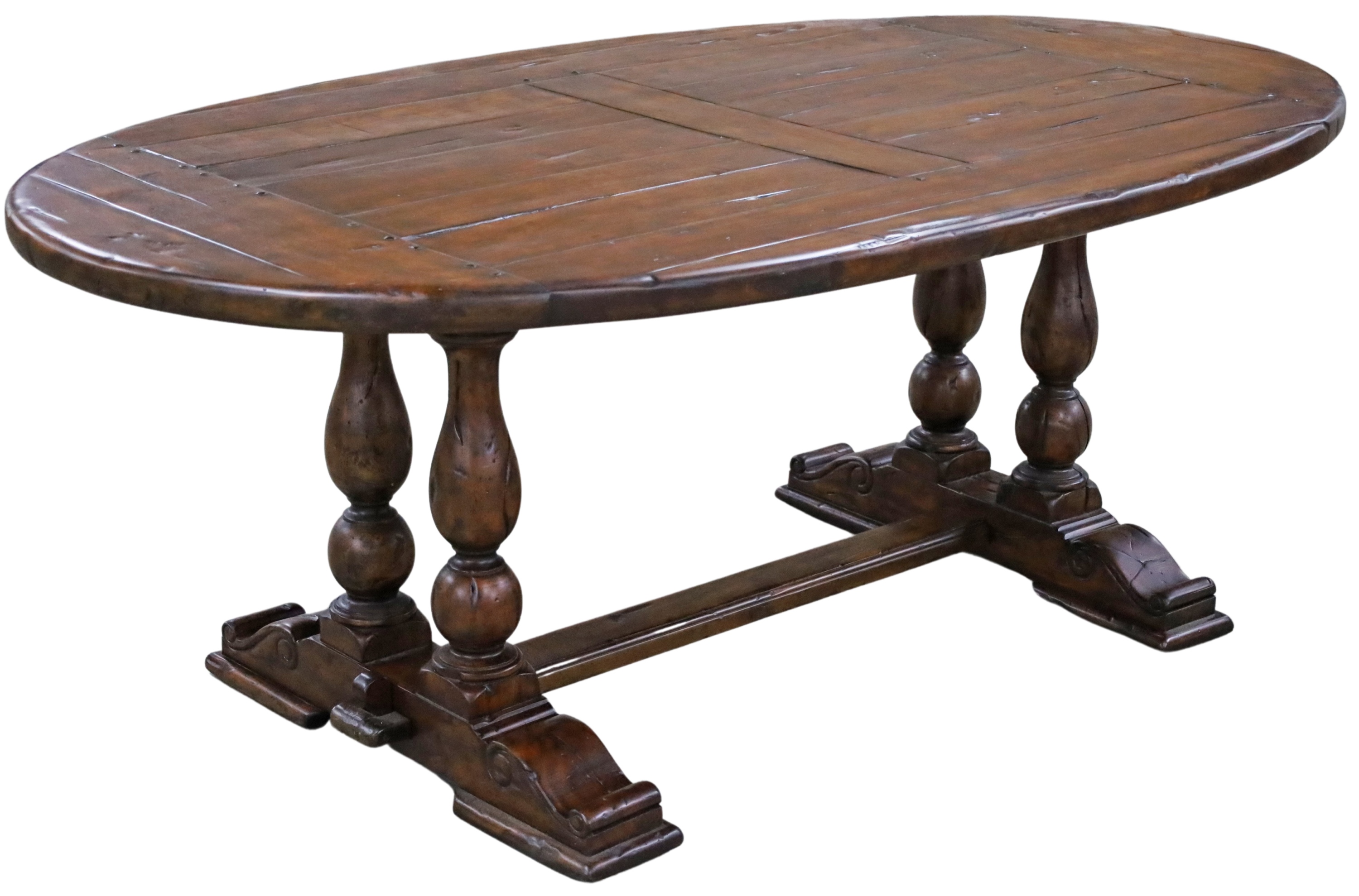 FRENCH SOLID TOP WALNUT DINING