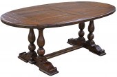 FRENCH SOLID TOP WALNUT DINING