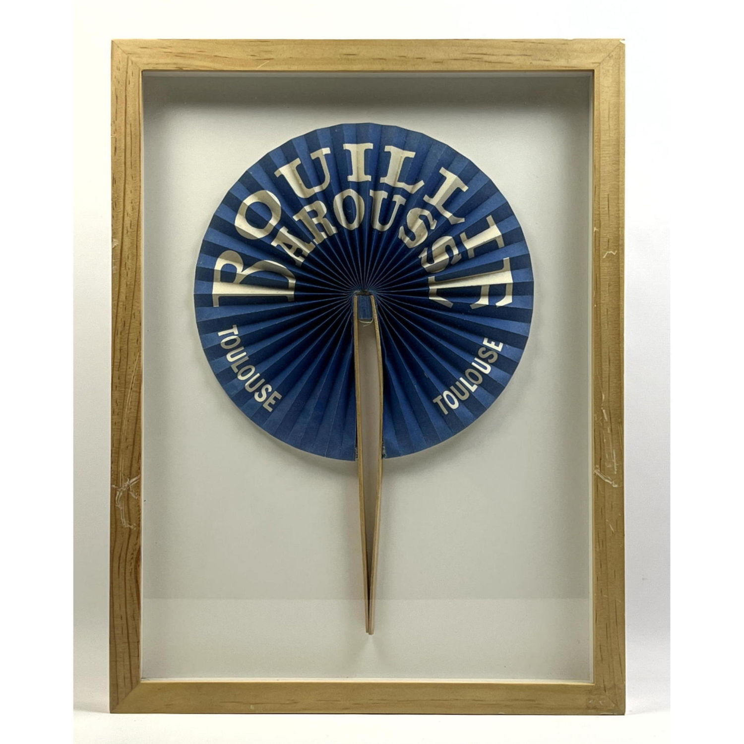 FRENCH souvenir fan framed Toulouse