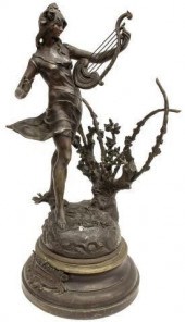 FRENCH SPELTER MUSICAL FIGURE